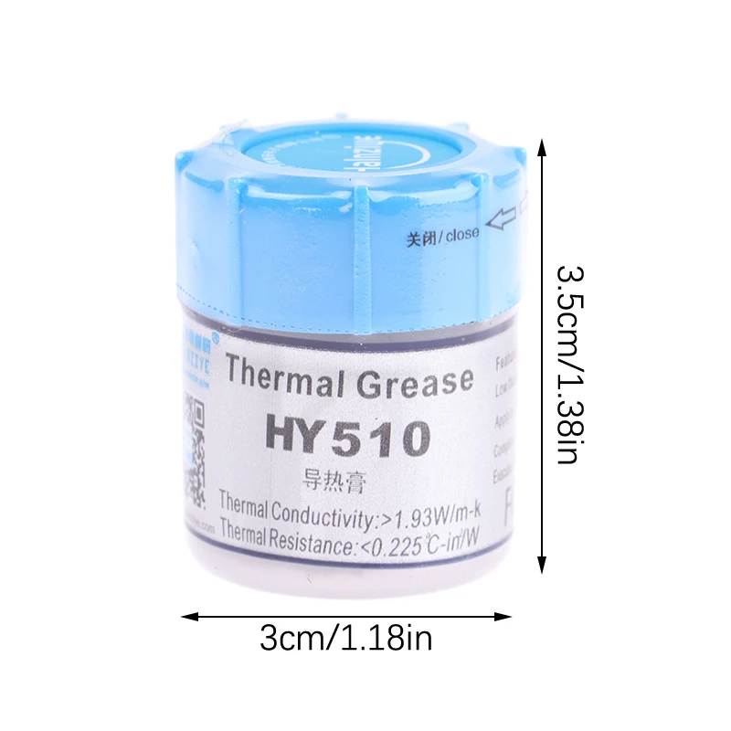 HY510/HY610 20g Silicone Thermal Paste Heat Transfer Grease Heat Sink CPU GPU Chipset Notebook Computer Cooling Cream -50-280°C