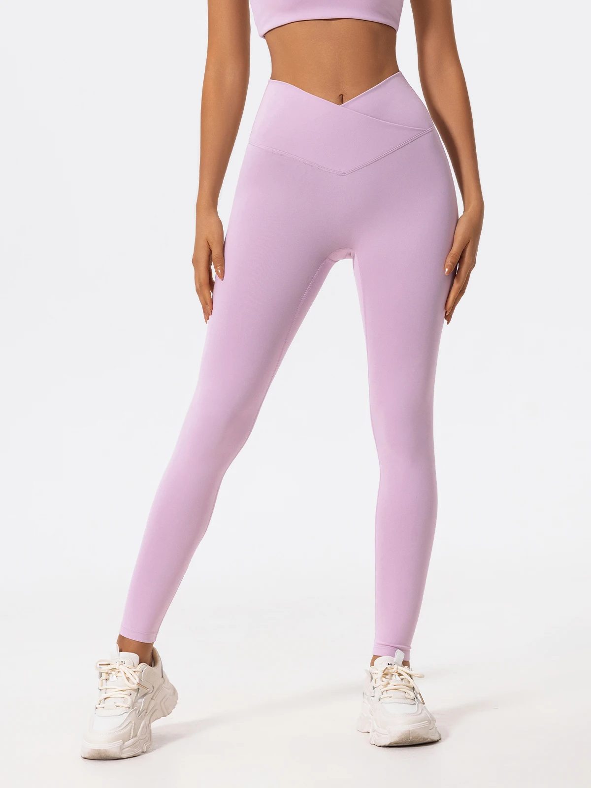 Hearuisavy Cross Taille Workout Leggings Frau Weiche Yoga Hosen Lauf Gym Enge Hosen Push-Up Hohe Taille Sport Leggings Frauen – Detail 12