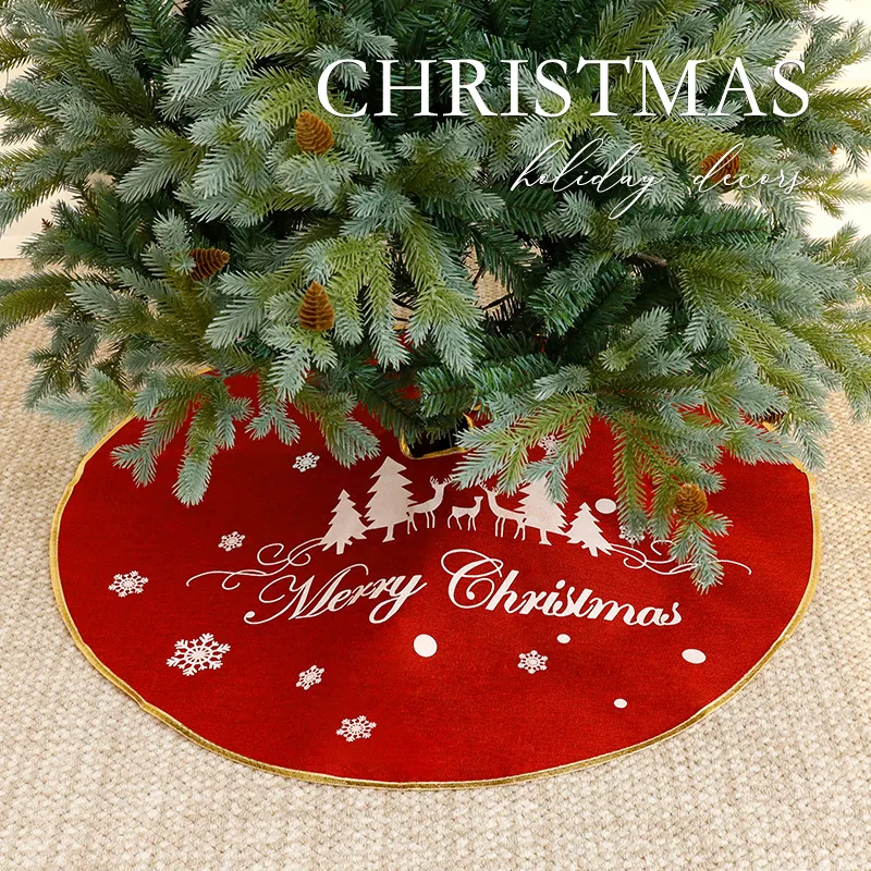 

90/98/100/120cm White/Grey/Red Christmas Tree Skirt Pure Faux Fur for New Year Celebration Holidays