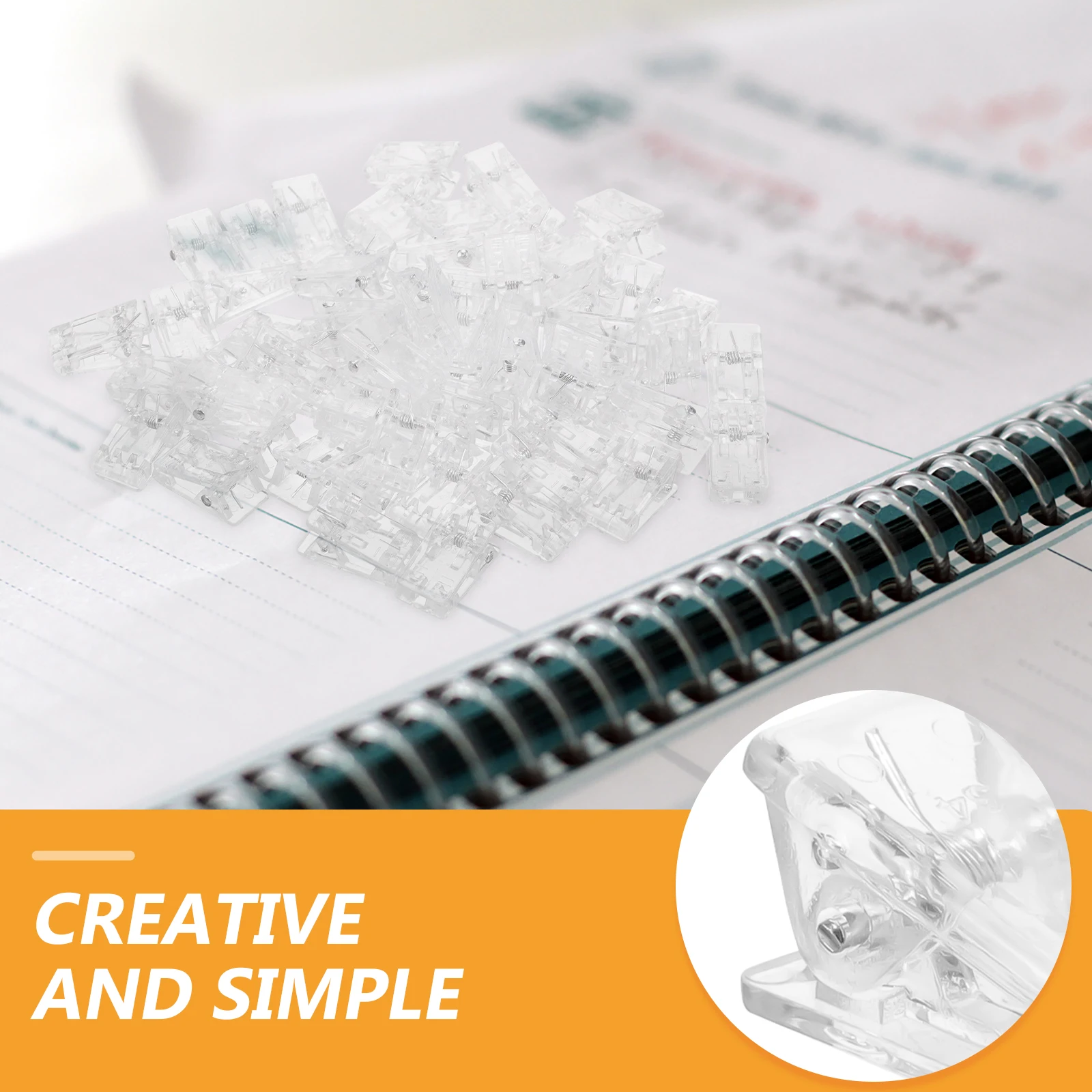 

60pcs Transparent Badge Clips Clear Acrylic Spring Clips For Id Name Cards Holders Hanging Photos Posters Office School Event