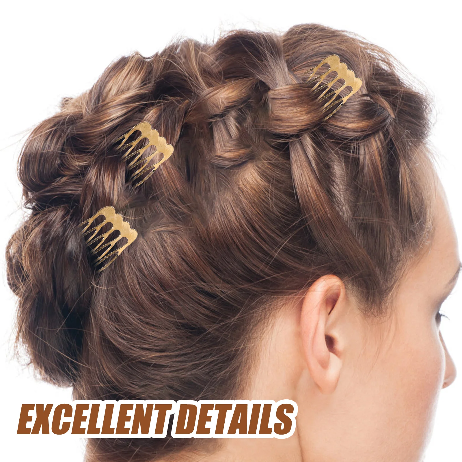 

10pcs Hair Combs for Women Small French Side Comb Bridal Hair Piece Iron Accessories Hold Craft Supplies