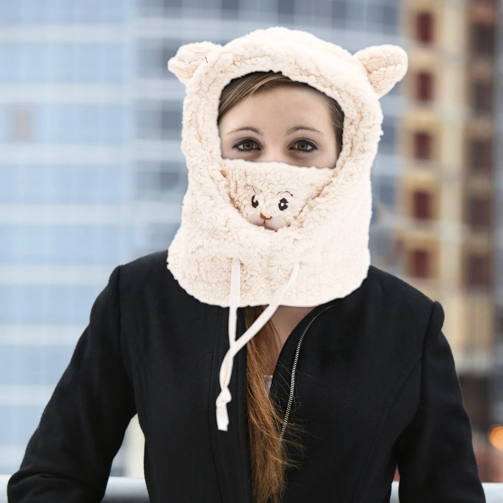 Windproof Anti-Cold Facial Hood for Winter Outdoor Activities Thermal Insulated Cover for Skiing Cycling Hiking Motorcycling Use