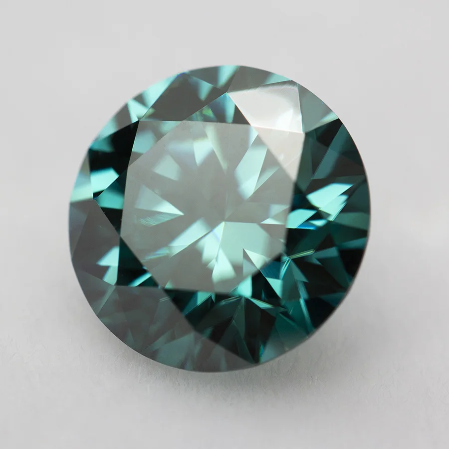 Natural Emerald Green Color Moissanite Lab Diamond Gemstones VVS1 0.5-5.0ct 3Excellent Round Cut with GRA Certificate