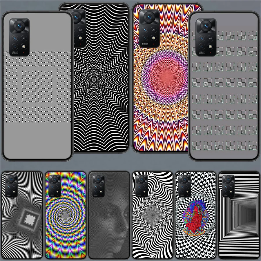 Visual Illusion Art Picture Phone Case For Redmi Note 13 5G Plus Capa 12 12C 10A 10C 10 9A 9C 9T 9 8A 8 K70 K60 Pro Xiaomi A2 Li