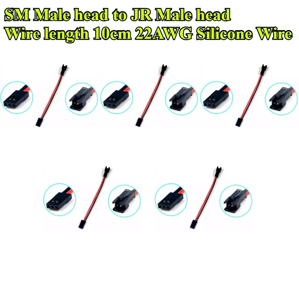 

JST XT30 XT60 T Plug SM Mini/Big Tamiya JR Futaba Male to Female Adapter Connectors 22AWG Silicone Wire 10cm for RC Lipo Battery