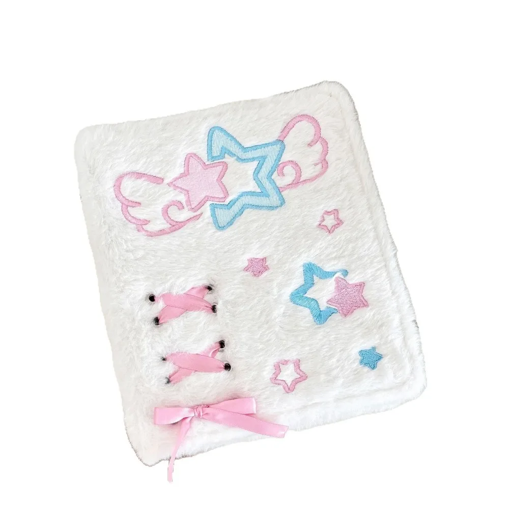 Angel Star Plush Card Book A6 Photo Album Loose-leaf Inner Page Small Card Star-Chasing Storage Book Card Book