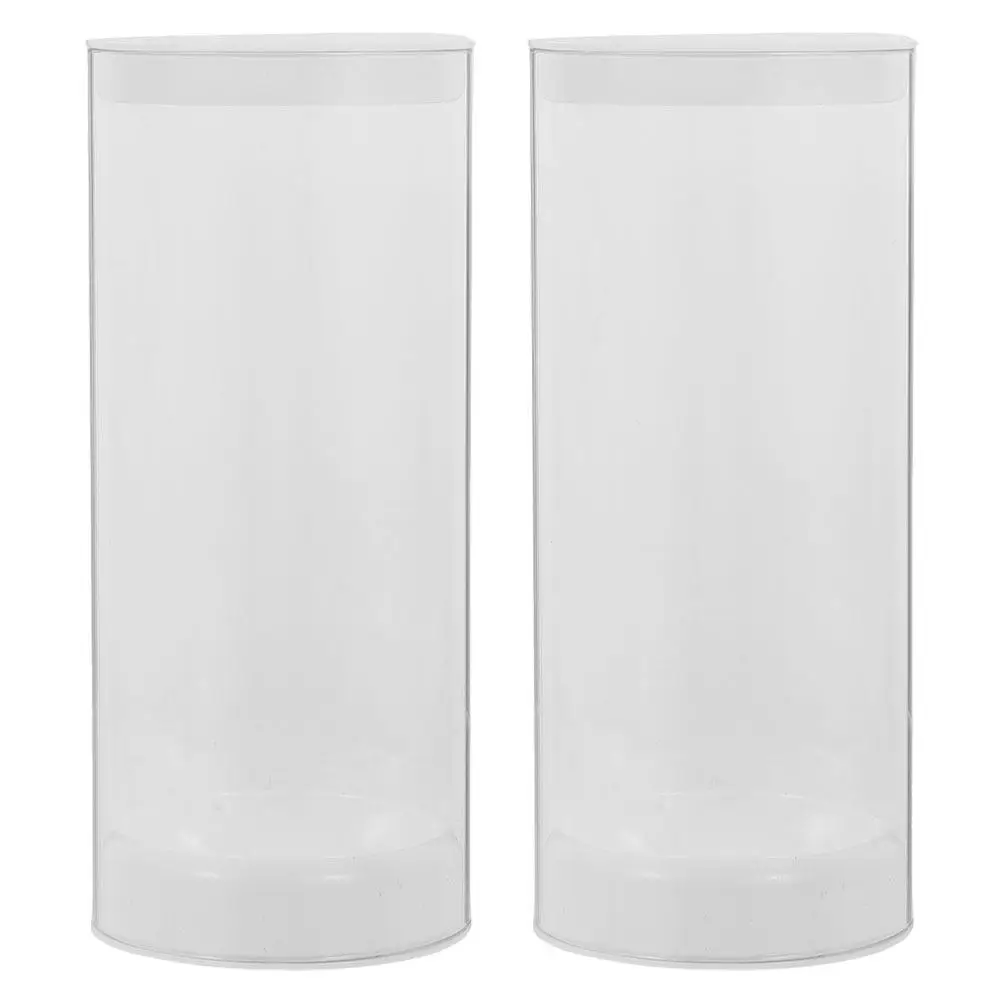 

2 шт. прозрачные пластиковые тубусы для хранения воланов, легкий контейнер для бадминтона, портативный органайзер для занятий спортом на открытом воздухе