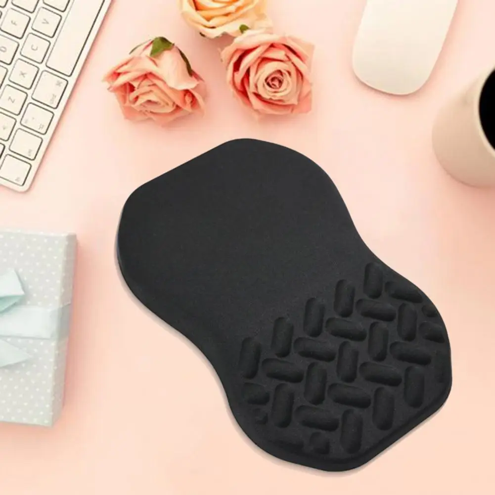 Ультра-толстый коврик для мыши из пены с эффектом памяти Эргономичный приподнятый коврик для мыши с поддержкой запястья для облегчения боли в игре Нескользящий для комфорта