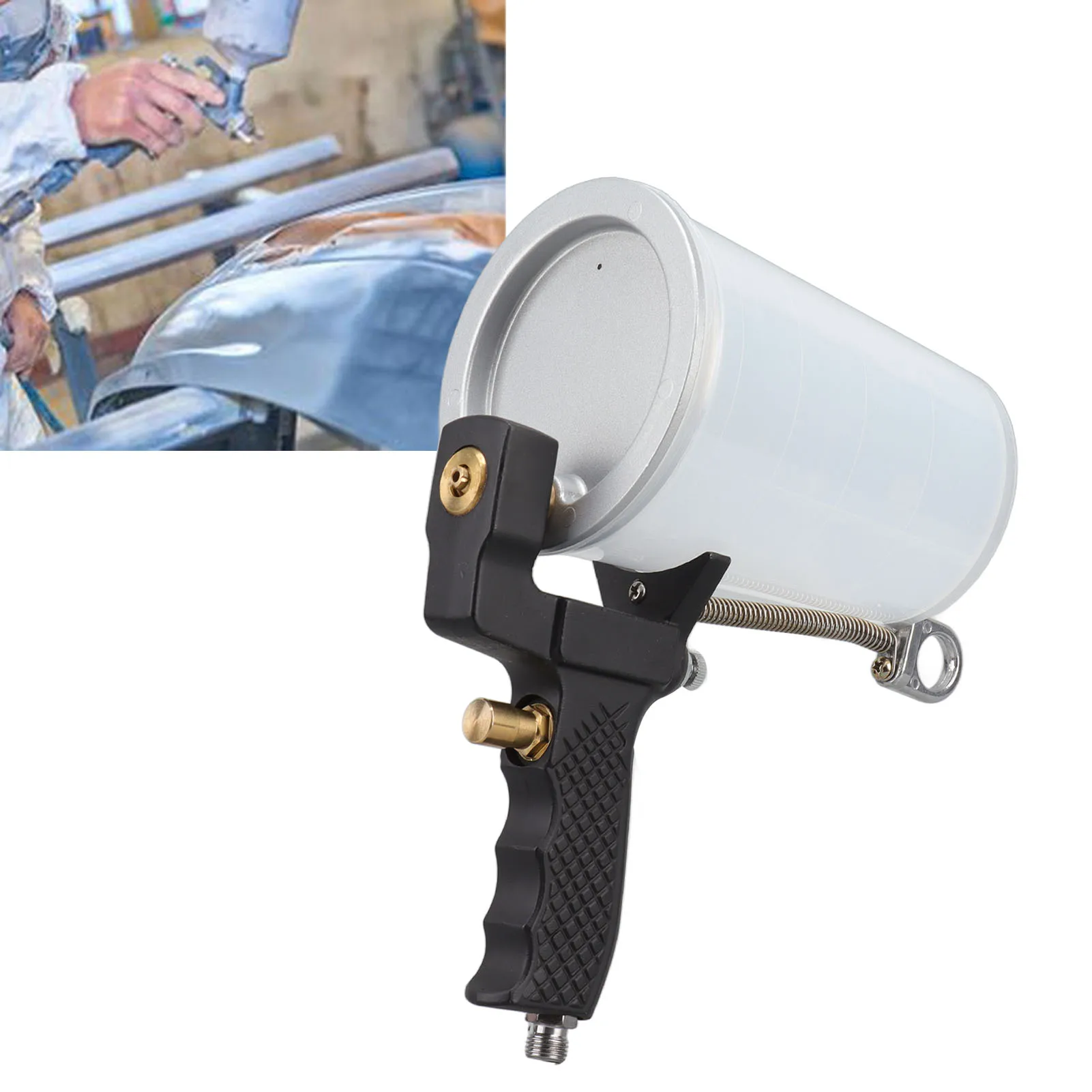 

Gel Coat Spray Gun Alloy Steel Portable Resin Air Spray Cup Gun with FN5 5/32in Nozzle Large Capacity Cups