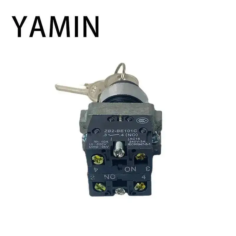 XB2-BG Series 22MM Key Operated Rotary Button Switch Self-locking Reset Selector 2/3 Positions NO NC BG21 BG33 53