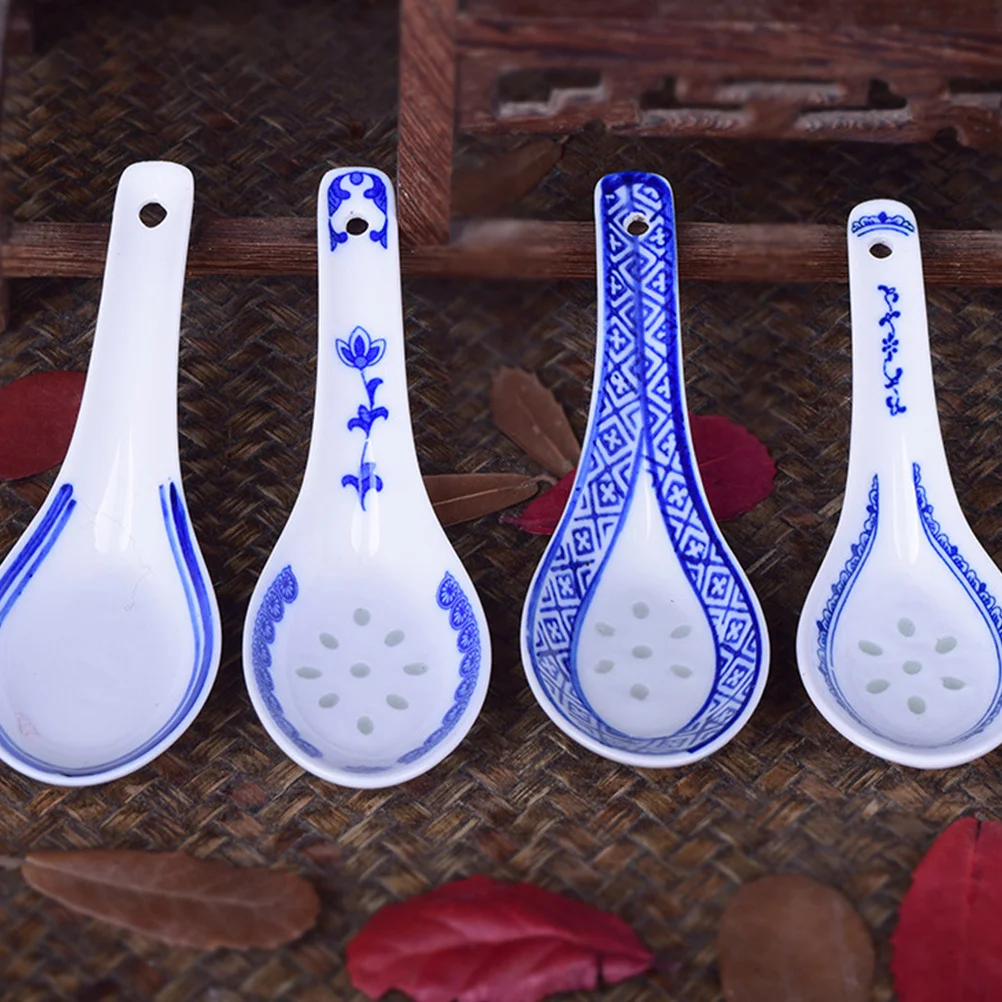 

5Pcs Premium Ceramic Spoons Stylish Design for Tea Coffee Ice Cream Dessert Soup Home Restaurant Useful Ceramic Spoon