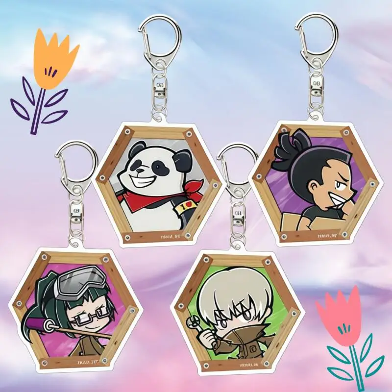 Llavero de acrílico de anime para Jjk Panda Aoi Todo Toge Inumaki Zenin Maki, versión Chibi hecha a mano, colgante para bolso