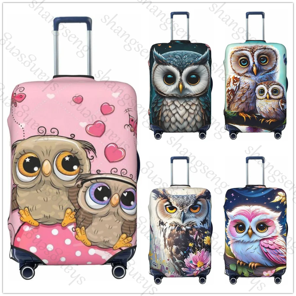 

Owl cute animal Thicken Luggage Cover Elasticity Trolley dust cover Suitcase Protection Cover Suitcase Case Accessories