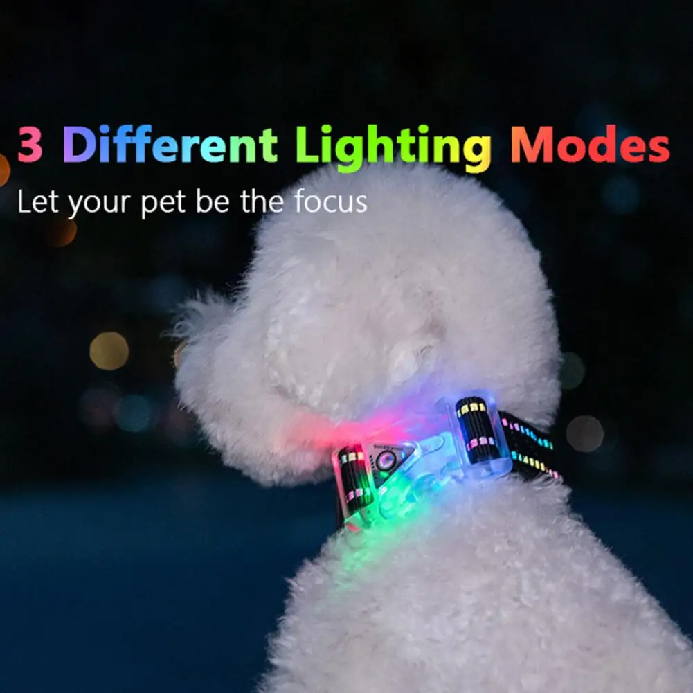 Dog Light Collar Weather Resistant Dog Collar Long-lasting Led Dog Collar for Night Safety Pet Collar with Glowing for Medium