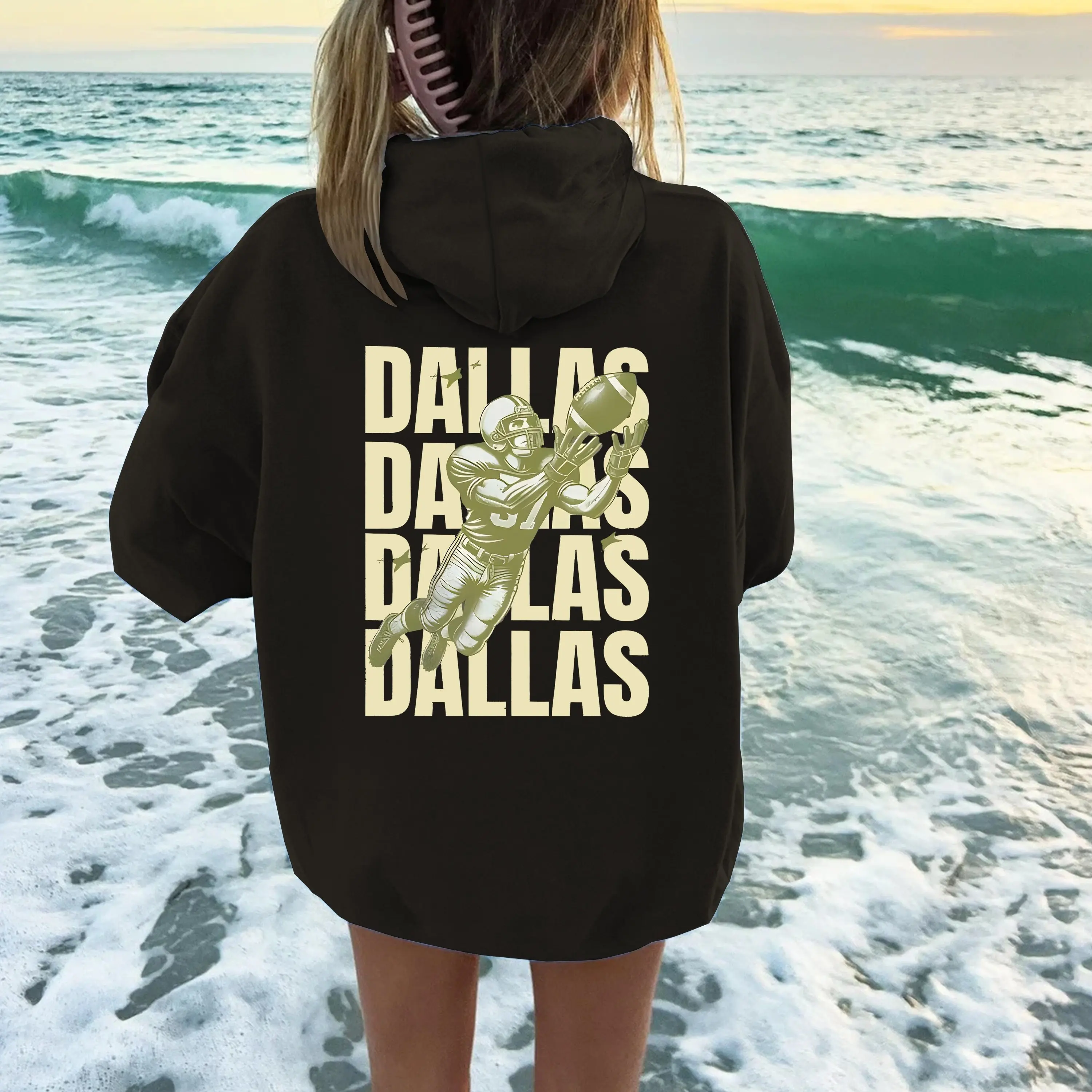 

Rugby Graphic Printing Autumn and Winter Pure Cotton Men's and Women's Hoodies Casual Outdoor Street Sports Loose Training Brand