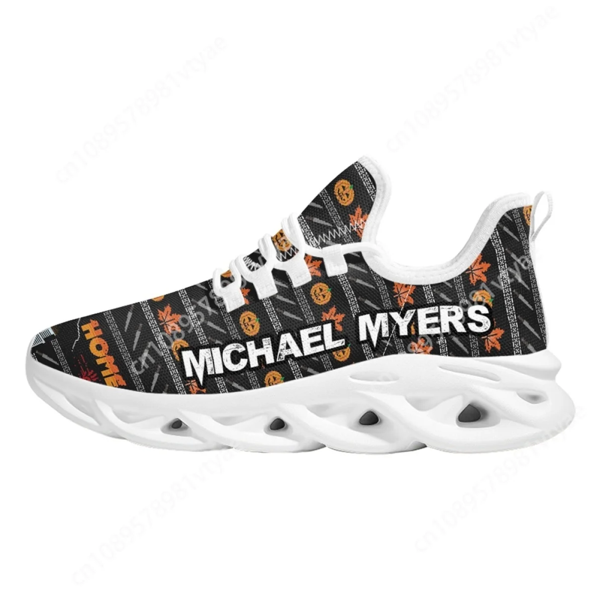 Zapatos de malla transpirables con estampado de película de terror de Michael Myers, zapatillas de deporte al aire libre, regalos de Halloween, 2023