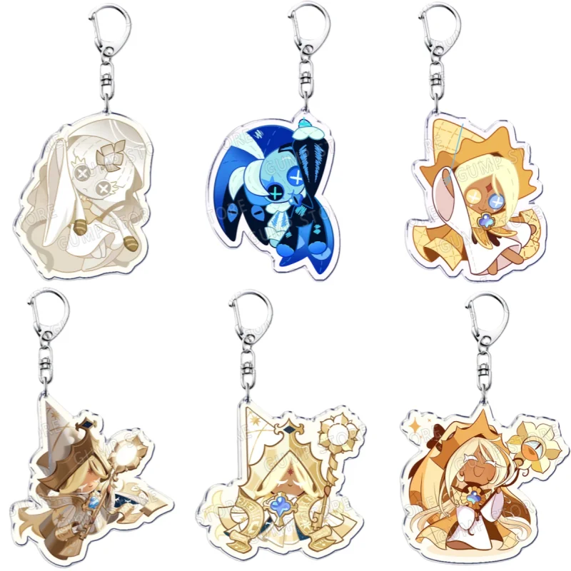 

Cute Game Cookies Keychains for Accessories Shadow Milk Pure Vanilla Pomegranate Mystic Flour Burning Spice Keyrings Gamer Gifts