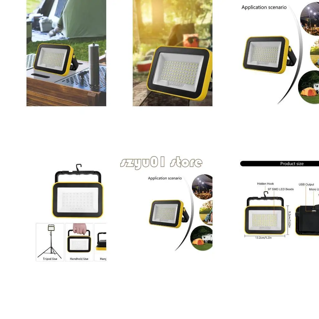 

Многофункциональный светодиодный строительный фонарь 4X7A с водонепроницаемостью IPX4 и аккумулятором емкостью мАч для и