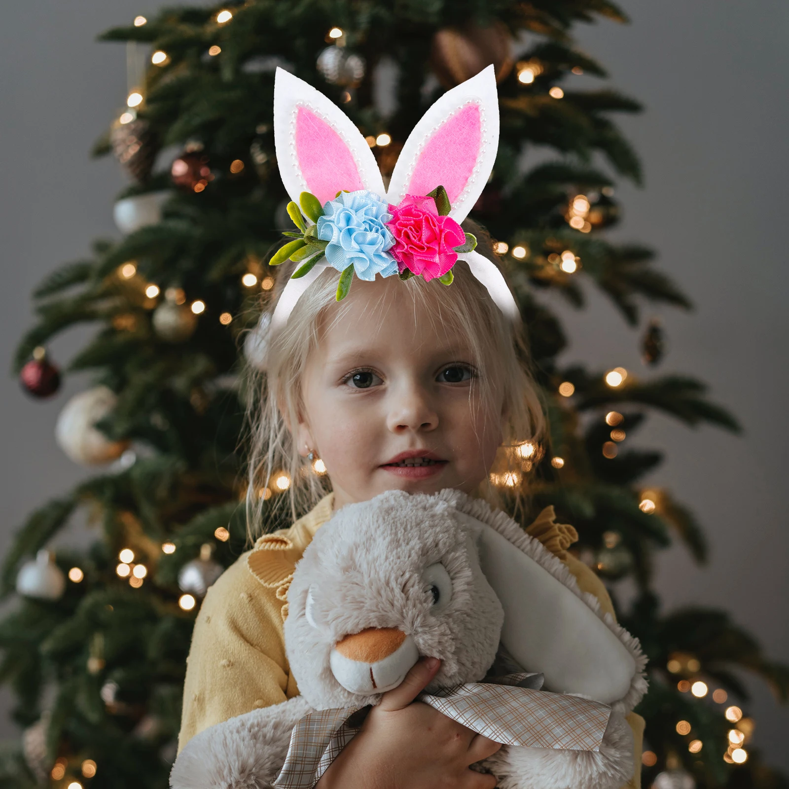 

3pcs Bunny Ear Pcs Holiday Headb s Elastic Headdress Infant Headdress Newborn Baby Girl Holiday Photo Props Stretchy Gifts