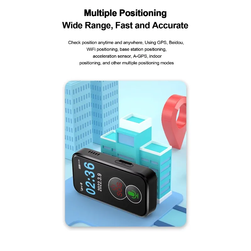 Anti-lost Two Way Communication Tracking Device With Free APP for Elderly Kids Voice Chat Accurate Real Time Tracking Locator