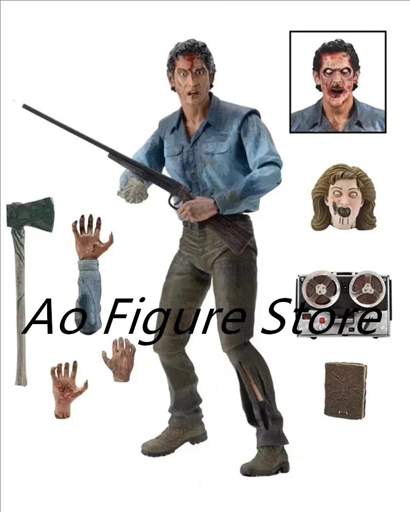 Neca Ghost Evil Dead Dead 2 Dead By Dageraad Figuur Jeugd Gewonde Ash Action Figures Classic Terreurfilm Cadeau 18Cm Hallen Geschenken