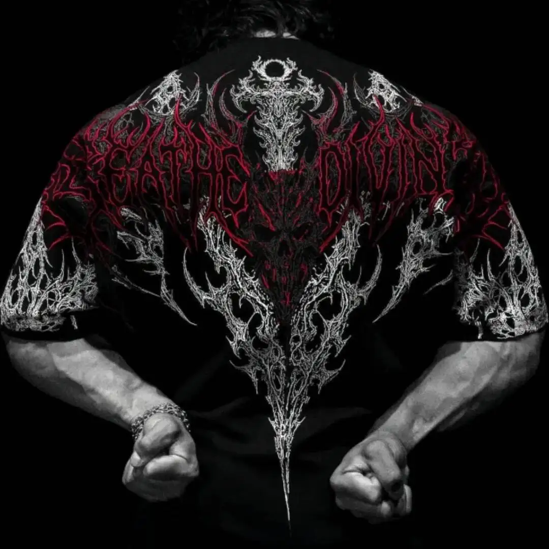 

Готическая панк-футболка, свободная повседневная спортивная футболка с коротким рукавом, BD, хлопковый материал, дизайн унисекс, топ