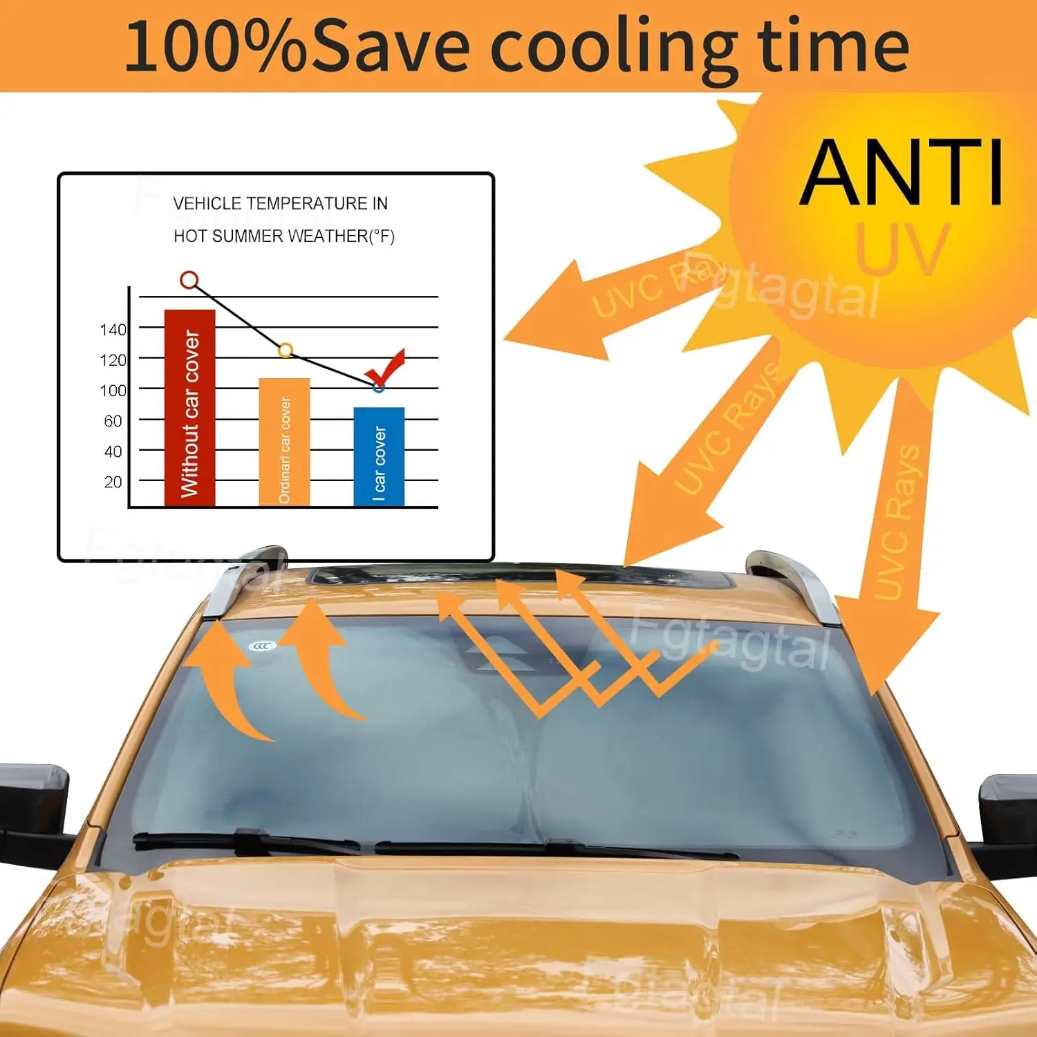 

Foldable Car Front Windshield Window Sunshade Sunvisor For Ford Ranger 2015-20214 Protector Reflective Cover Block UV Rays Kit