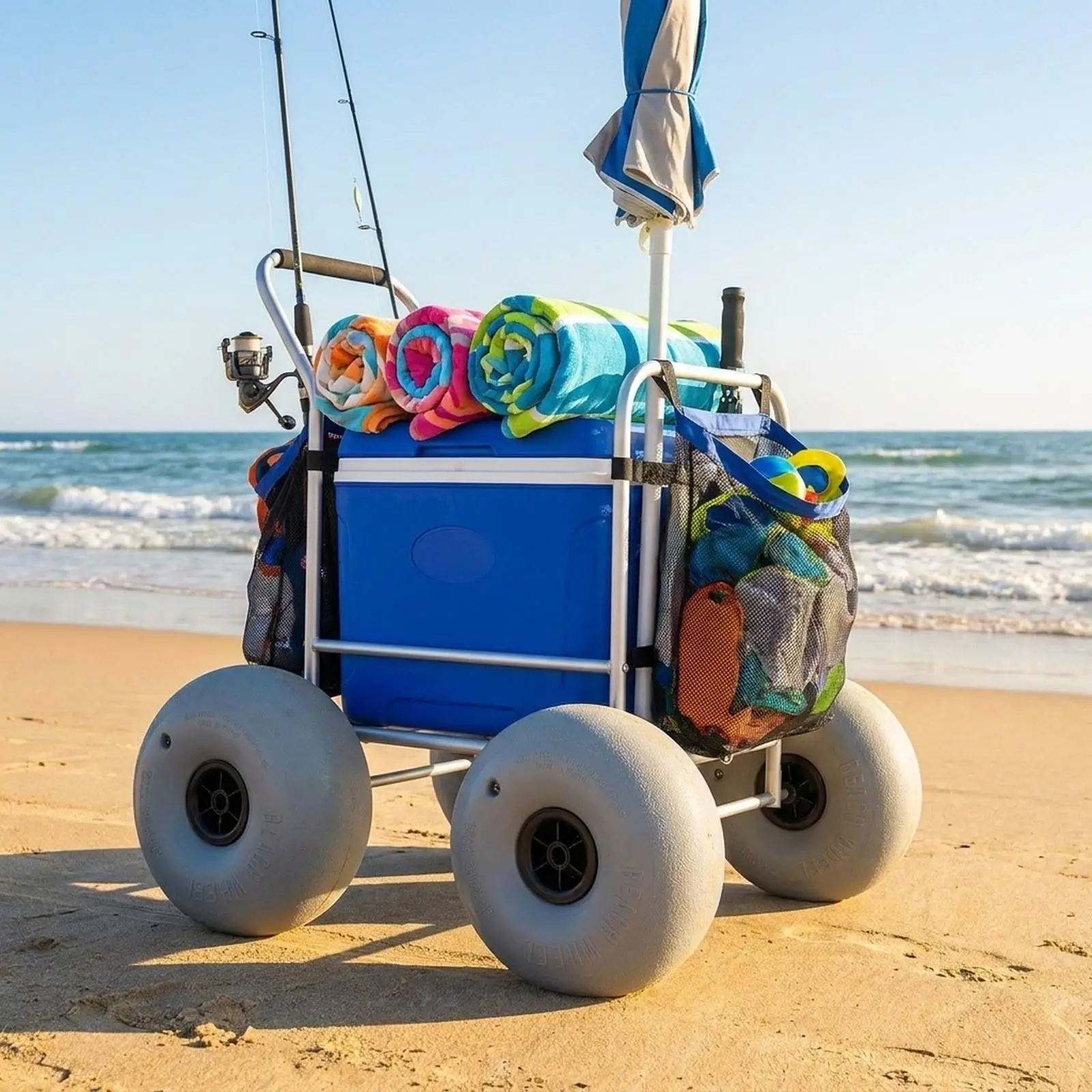 

16 inch Balloon Wheels Beach Inflatable Wheel 80 kg High Load Capacity Big Sand Wheel for Rolling Kayak Trolley Accessories