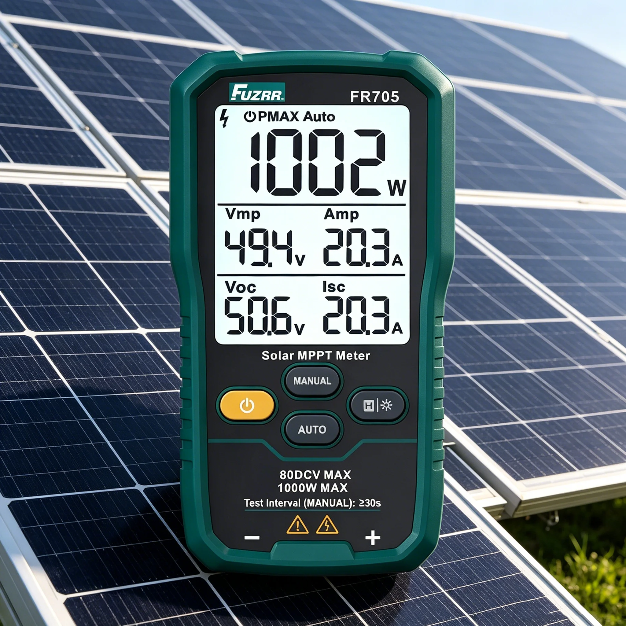 FUZRR FR705E Solar MPPT Power  - огляд і ціна Energy Monitor Meter