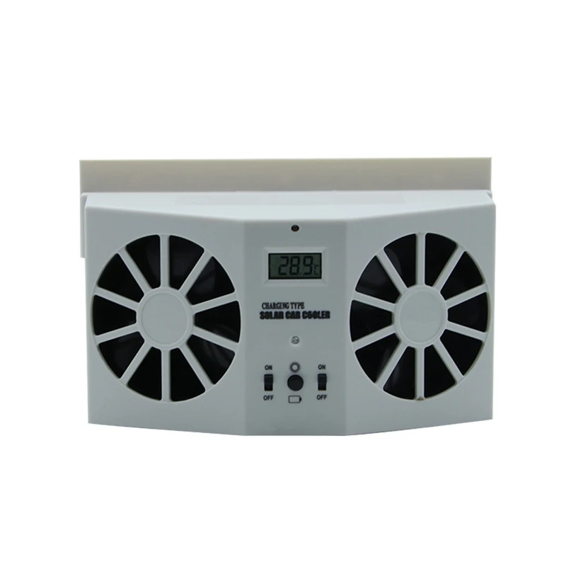 Ventilazione del ventilatore dell'auto cofano solare per Auto ventilatore di scarico automatico radiatore solare per Auto Desuperheater potente potenza-bianco