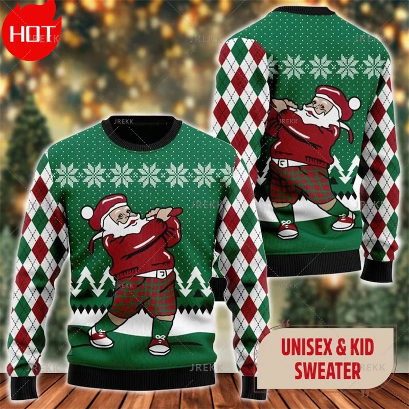 Merry Christmas 3D Printed Sweatshirts Santa Claus Graphic Christmas Sweater Men Fashion Ugly Christmas Sweater New In Sweaters