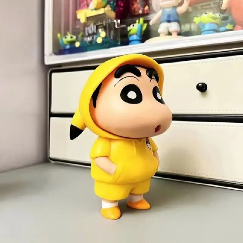 Figura DE ACCIÓN DE Crayon Shin-Chan, muñeco Shin-Chan de 14cm, modelo de serie Kawaii, tarjeta de juguete, estatua Gk, decoración, regalo para niños