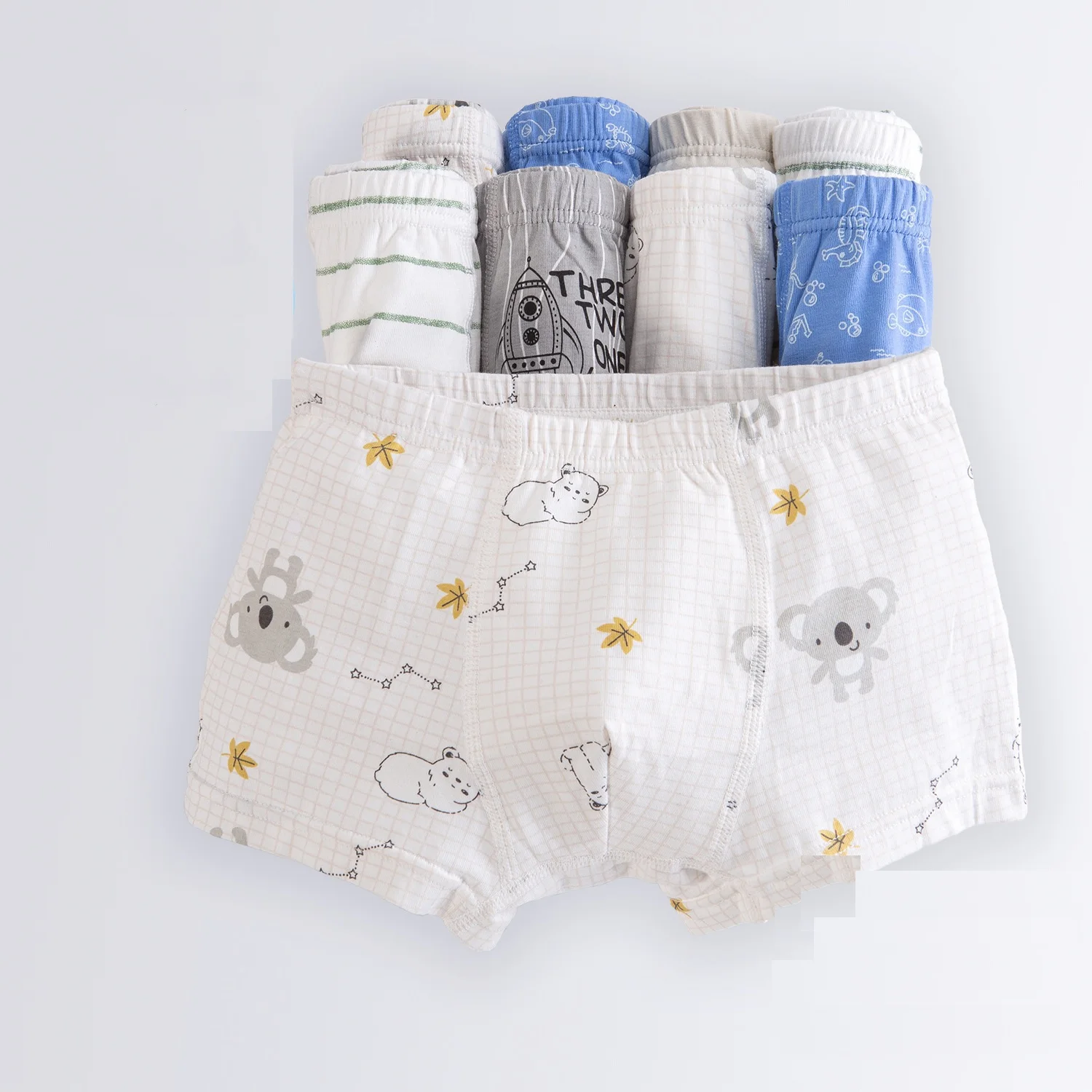 4pcs/Lot Boys Teenager High-Quality Cotton Boxer Briefs Kids Underwear Ages 3-13y Comfortable Student Clothes Boxer Panties