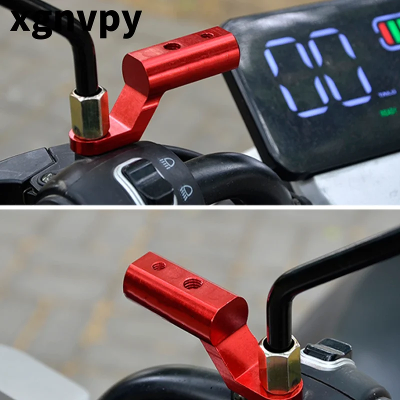 Xgnvpy kaca spion Motor ต่อพ่วงอเนกประสงค์อะแดปเตอร์อะลูมินัมอัลลอยพรีเมี่ยมสำหรับนักแข่งรถคาเฟ่เวสป้าอุปกรณ์เสริม