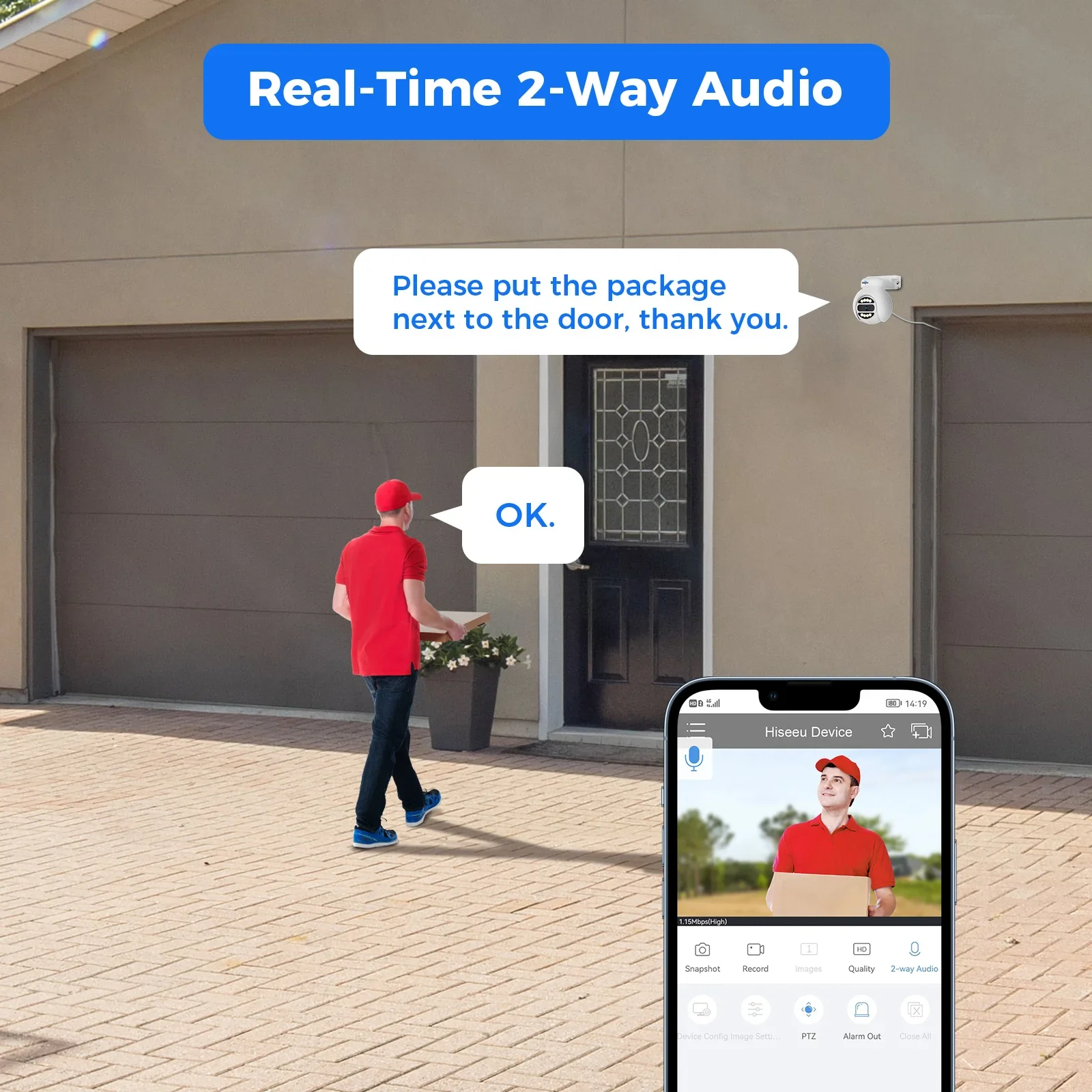 Hiseeu Rastreamento Automático 5mp Poe Nvr 16 Canais Kit Externo 360 Ptz IP Segurança Sistema de Câmera Cctv Doméstica