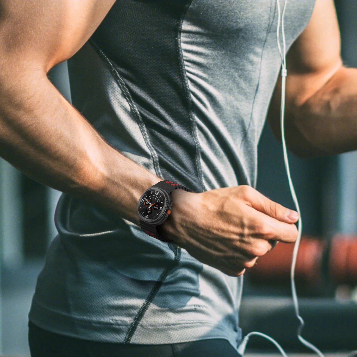 Pulseira esportiva de silicone de dois tons para Samsung Galaxy Watch8 Classic Marine Band Pulseira para Galaxy 8 Classic /8 40 44mm Pulseira