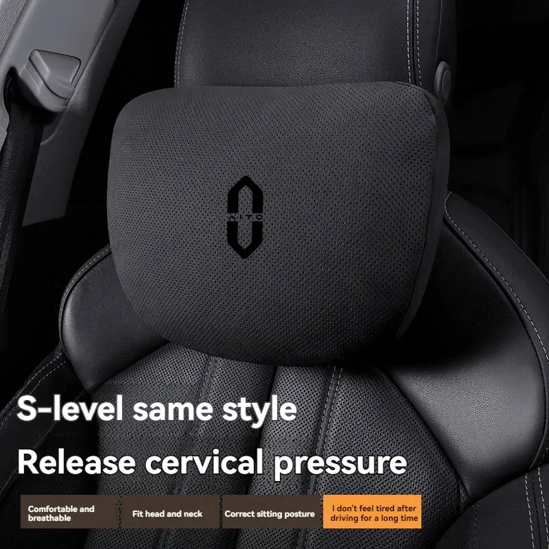 Car S Level Neck Pillow Seat Headrest Lumbar Support Pillow Spine Protect For Aito M5 M7 Car Accessories