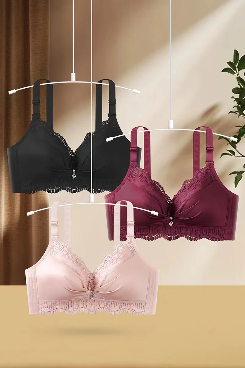 Thickened 8cm bra, push-up adjustable bra without rims, push-up special bra Midnite Star