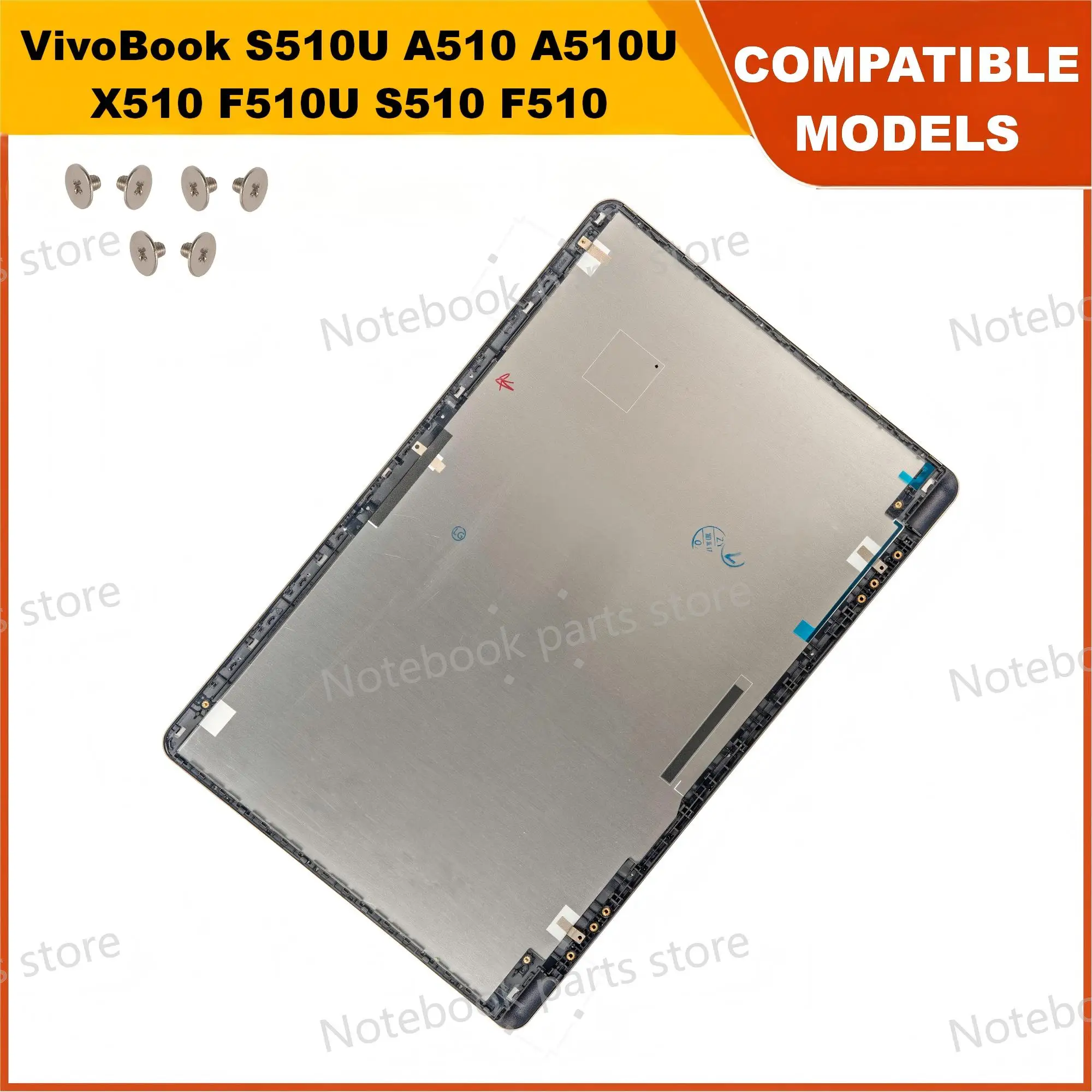 Metal Parts For VivoBook S510U A510 A510U X510 F510U S510 F510 LCD Back Cover Hinges Front Bezel HingeCover Laptop cover replace