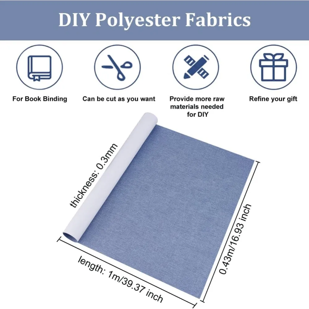 Bookcover Fabric Surface with Paper Backed Book Cloth DIY Book Cloth Protective Cover for Book Binding Scrapbooking DIY Crafts