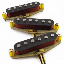 Vintage 1969 Set Alnico 5 Electric Guitar ST Single Coil Plain Enamel Wire 69 Pickup Heavy Build Coil Hendrix Style