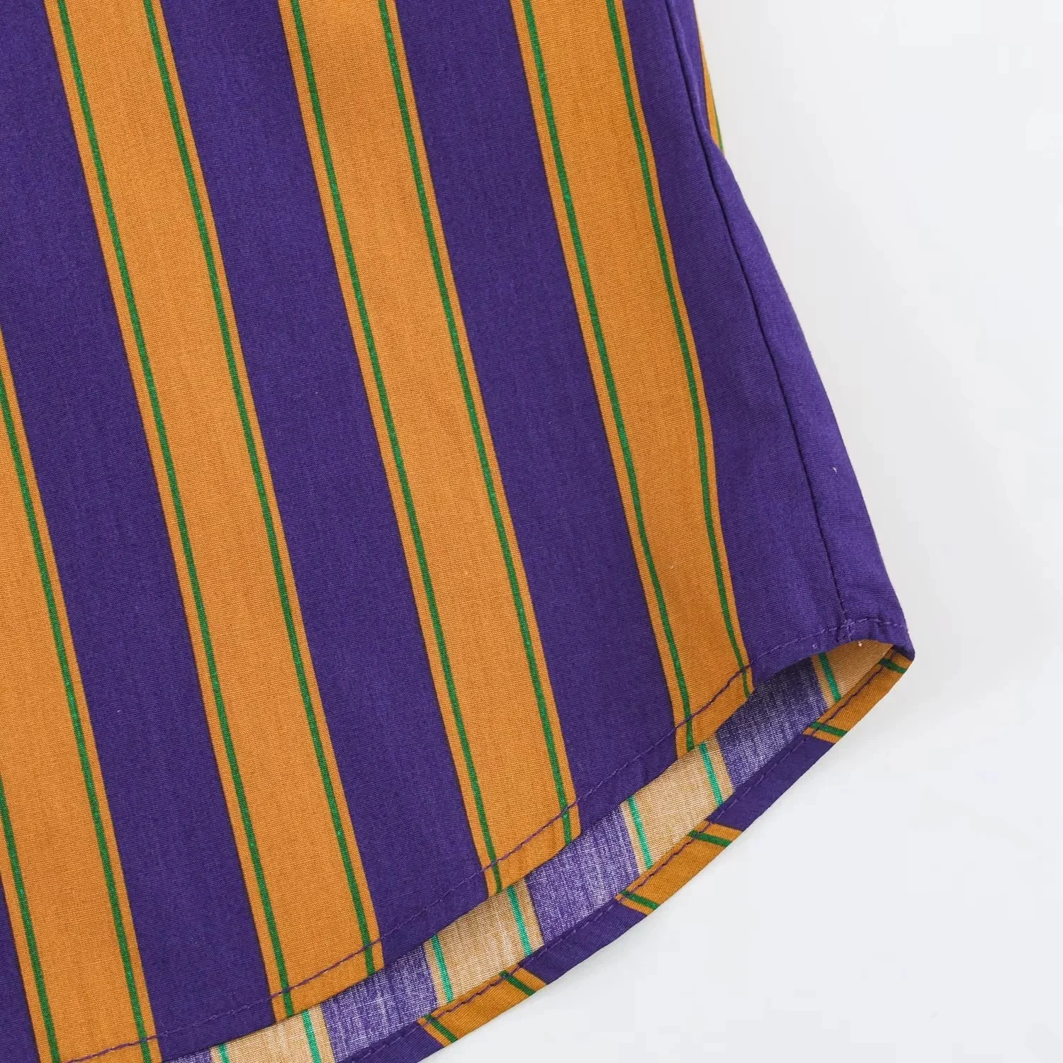 KONDALA Vintage Holiday Damen Freizeithemden Gestreiftes Mehrlagiges Stehkragen-Hemd mit Einreihigem Knopfverschluss Neue Mode 2026 Herbsthemden – Detail 10
