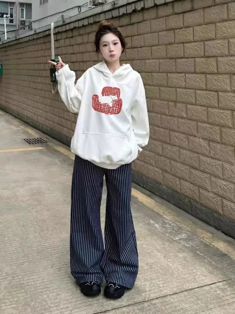 

Флисовая толстовка со шляпой, женские японские топы 2000-х годов, осенняя одежда оверсайз для скейтборда, унисекс, верхняя одежда с принтом букв, городской нейтральный