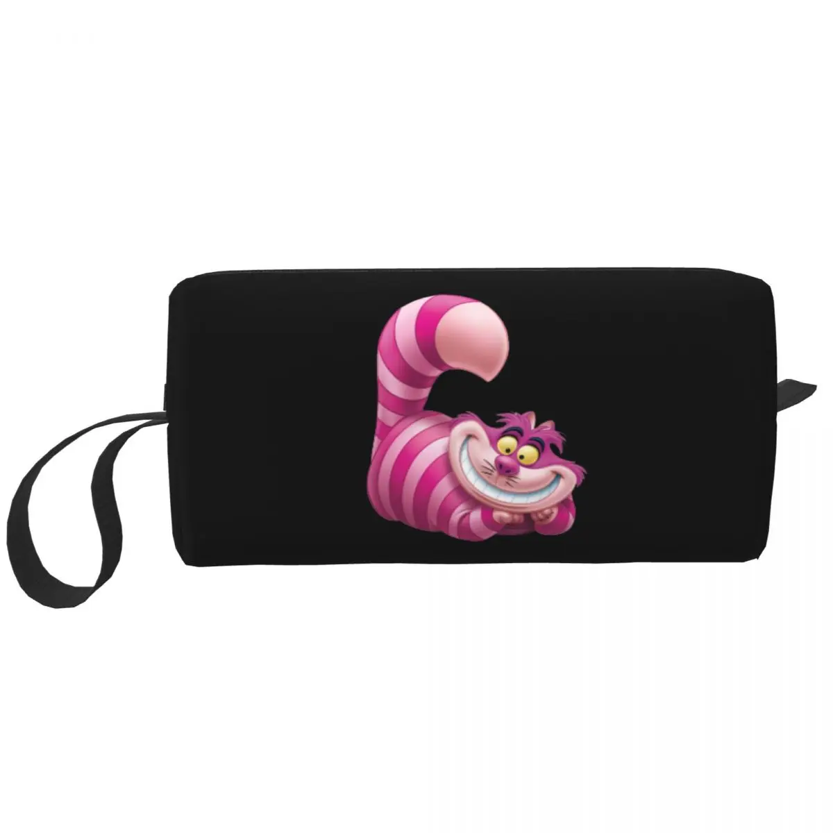 Custom Cheshire Cat Manga Makeup Bag Women Travel Cosmetic Organizer Cute Alice In Wonderland Storage Toiletry Bags