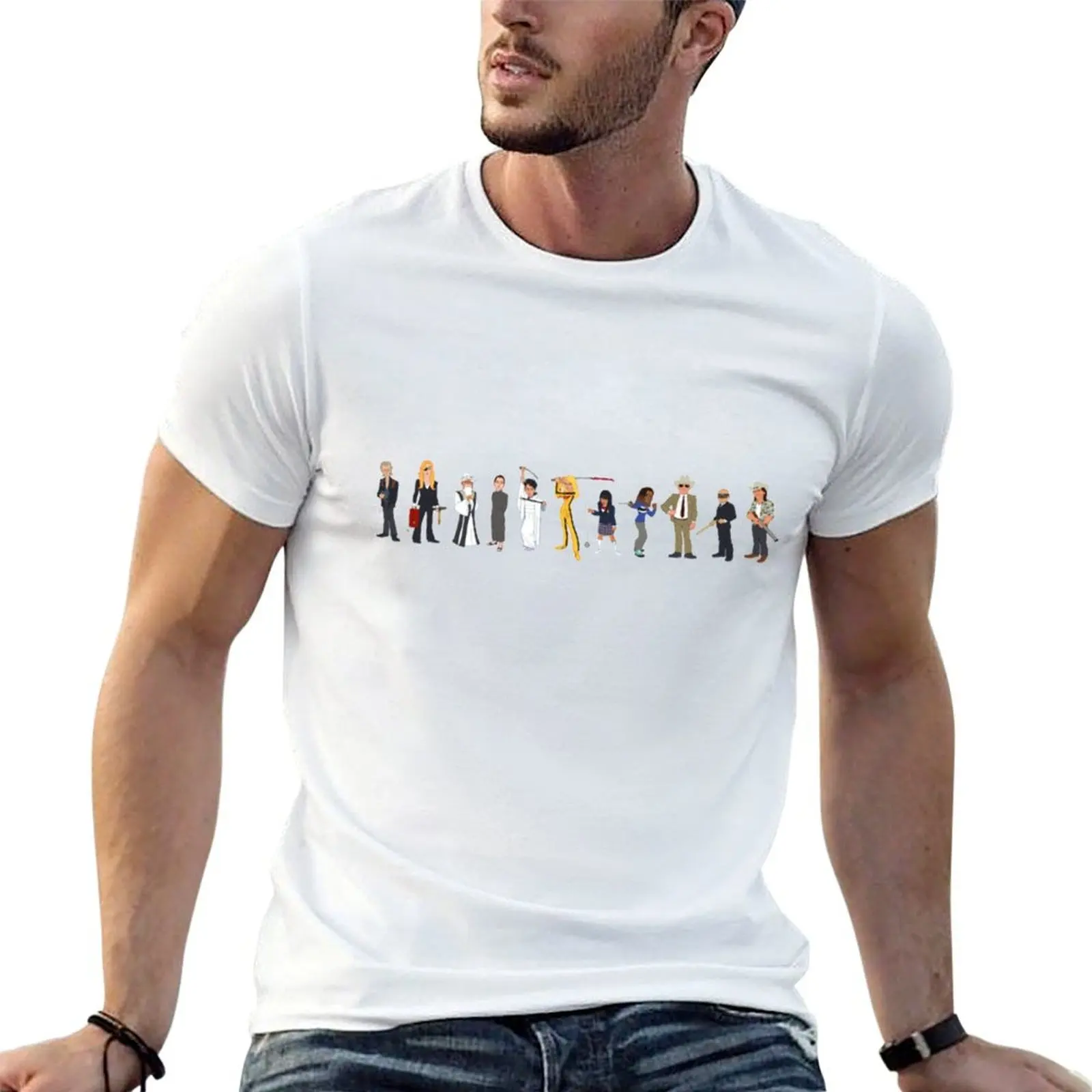 Kill Bill T-Shirt Simple Line Art Print Tee