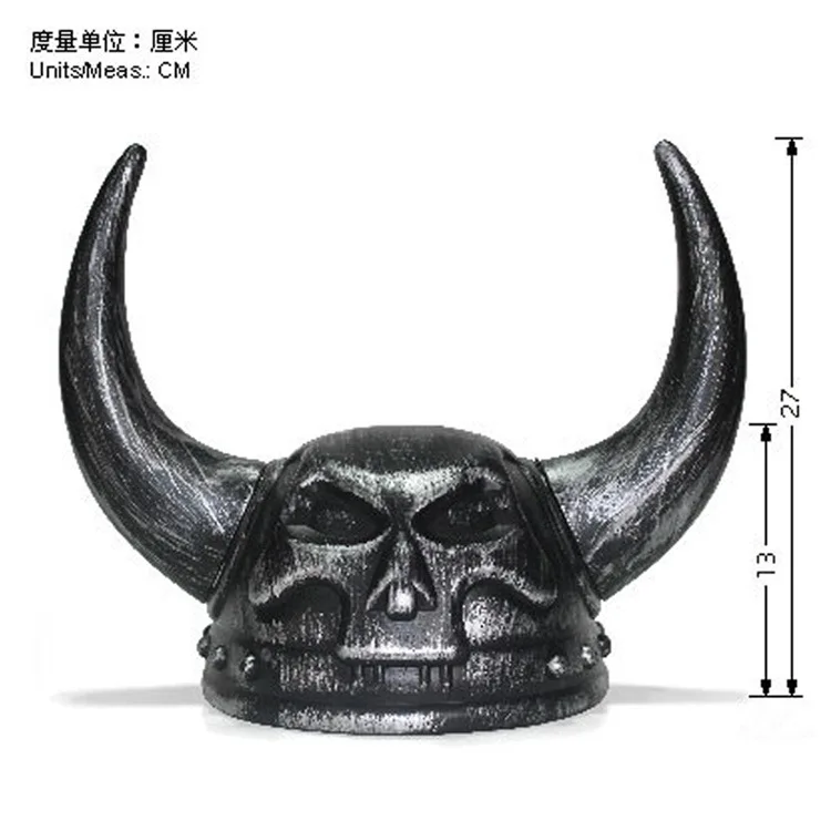 Bullhorn Devil Hat Helmet Horn Helmet Pirate Hat Light Up Cosplay Party Props