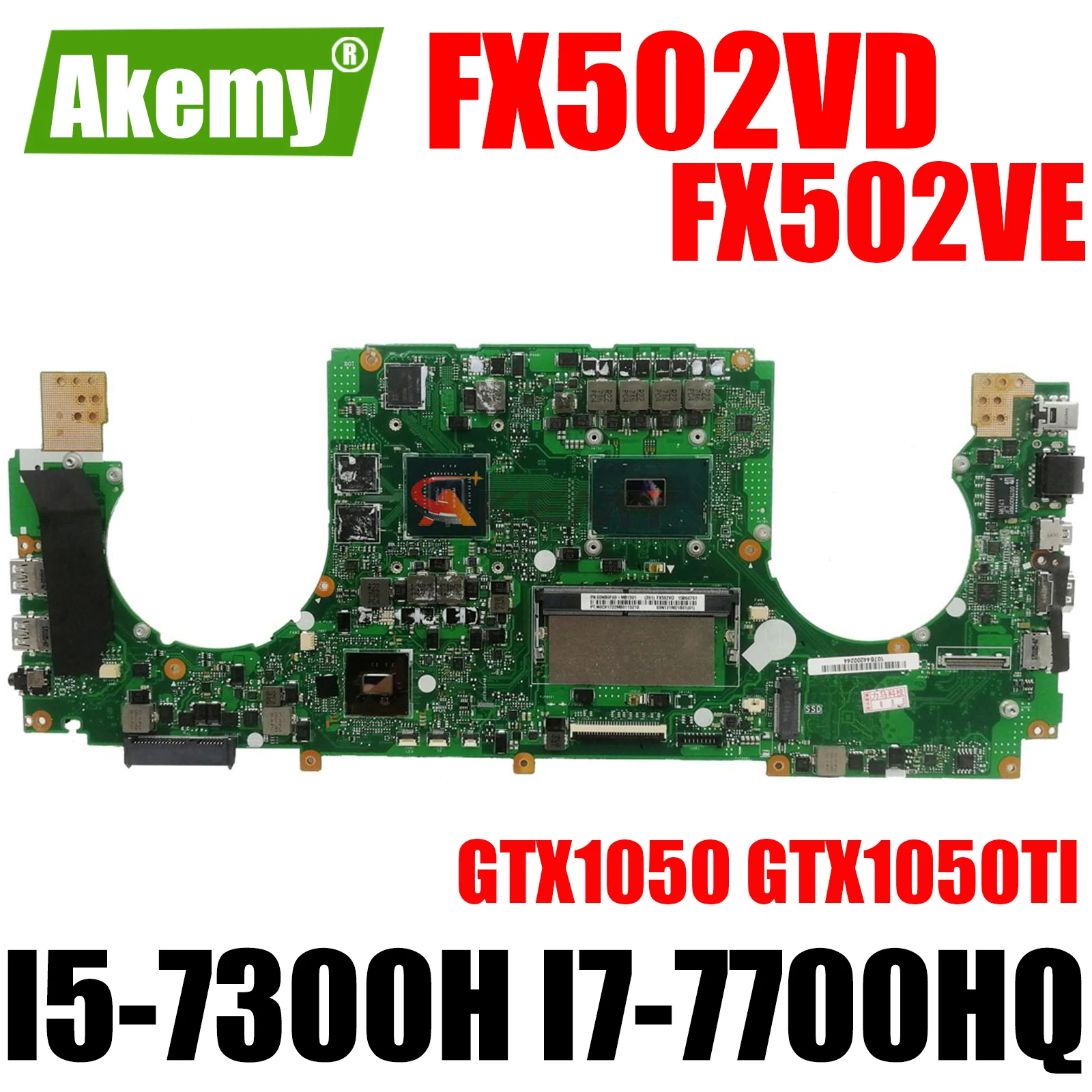 

FX502V Laptop Motherboard For ASUS FX502VD FX502VE FX502VM Mainboard I5-7300H I7-7700HQ 8G-RAM GTX1050 GTX1050TI 100% Working