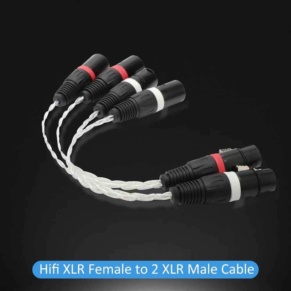 XLR-Buchse auf Dual-XLR-Stecker, Audio-Mikrofon-Adapter, XLR auf XLR Y-Splitter, symmetrisches Kabel – Detail 10