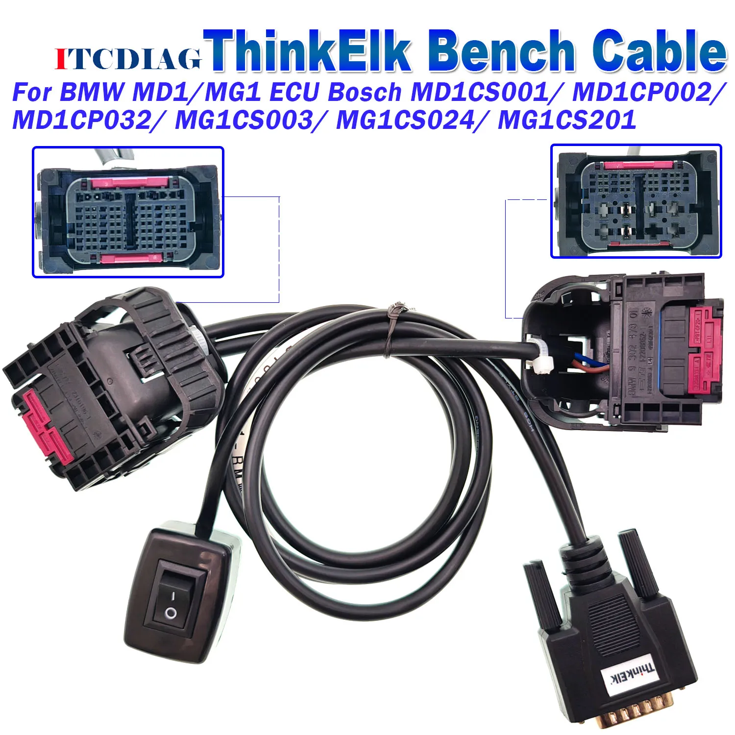 ThinkELK for BMW MD1 MG1 ECU Bench Adapter Support Bosch MD1CS001 MD1CP002 MD1CP032 MG1CS003 MG1C5024 MG1C5201 ECU Adapter Cable