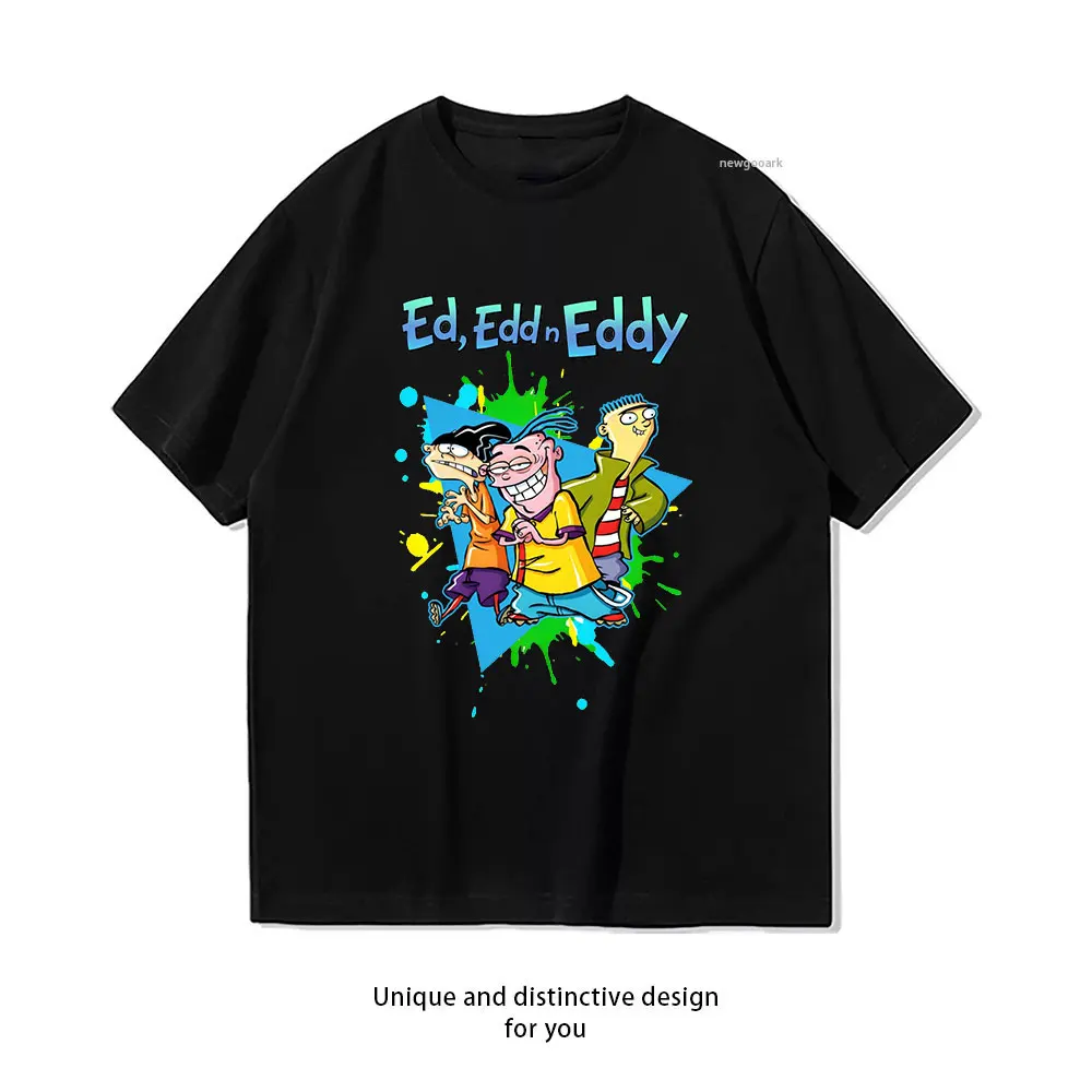 Ed Edd n Eddy Fanart T-Shirt für Damen und Herren, lässige Baumwoll-Grafik-T-Shirts, Streetwear für Erwachsene, Camisetas, Tops, kurzärmeliges Boyfriend-T-Shirt